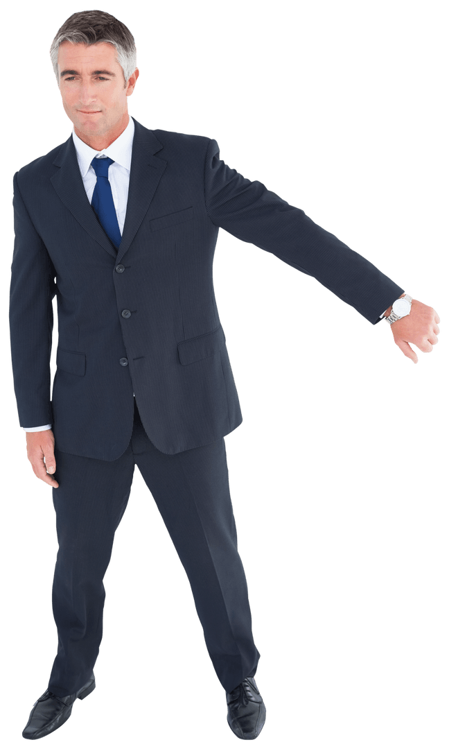 Transparent Businessman Indicating Disappointment Gesture