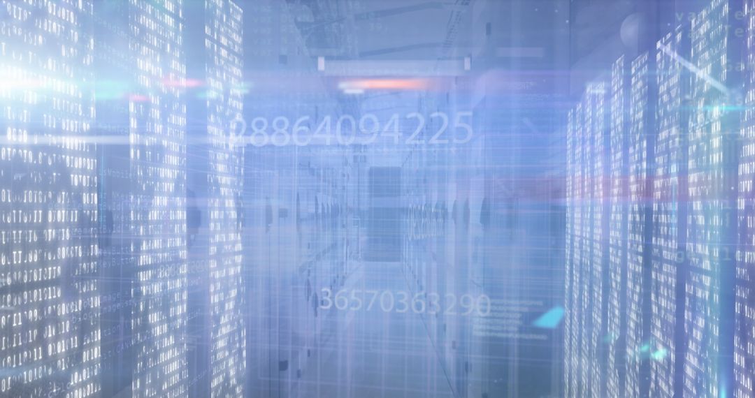 Abstract Data Processing and Technology Conceptual Scene