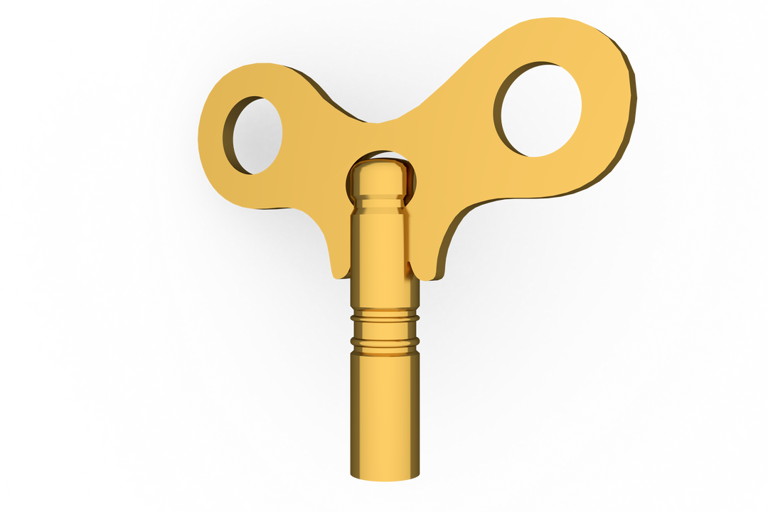 Yellow Wind-Up Key Isolated Vector on Transparent Background - Download Free Stock Images Pikwizard.com