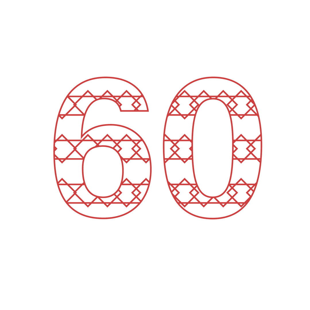 Red Number Sixty with Patterns on Transparent Background - Download Free Stock Images Pikwizard.com