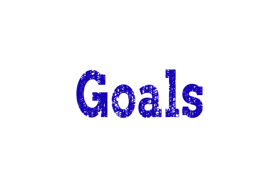 Goals Transparent Text in Bold Blue Letters for Motivation - Download Free Stock Images Pikwizard.com