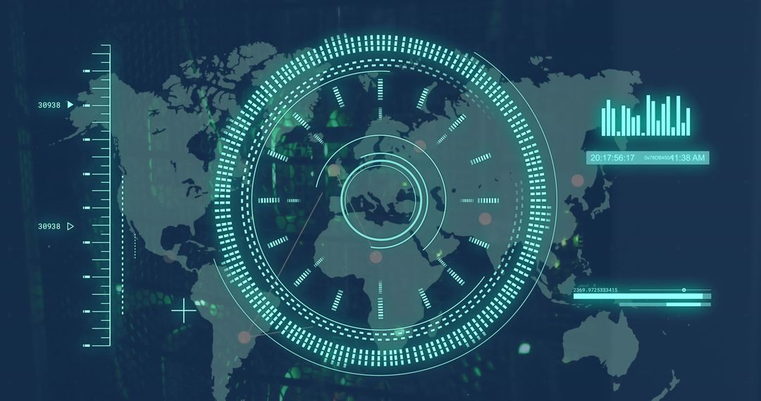 Futuristic Global Networking Hologram Interface Design