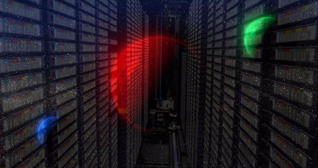 Digital Cosmos with Planets and Data Processing Theme