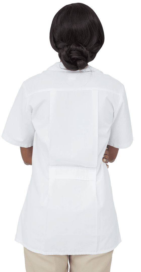 Confident Young Nurse in White Uniform on Transparent Background