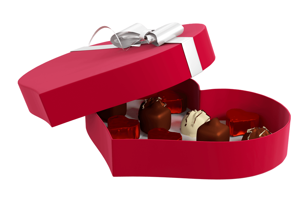 Heart Shaped Transparent Box of Chocolates for Valentine’s Gift