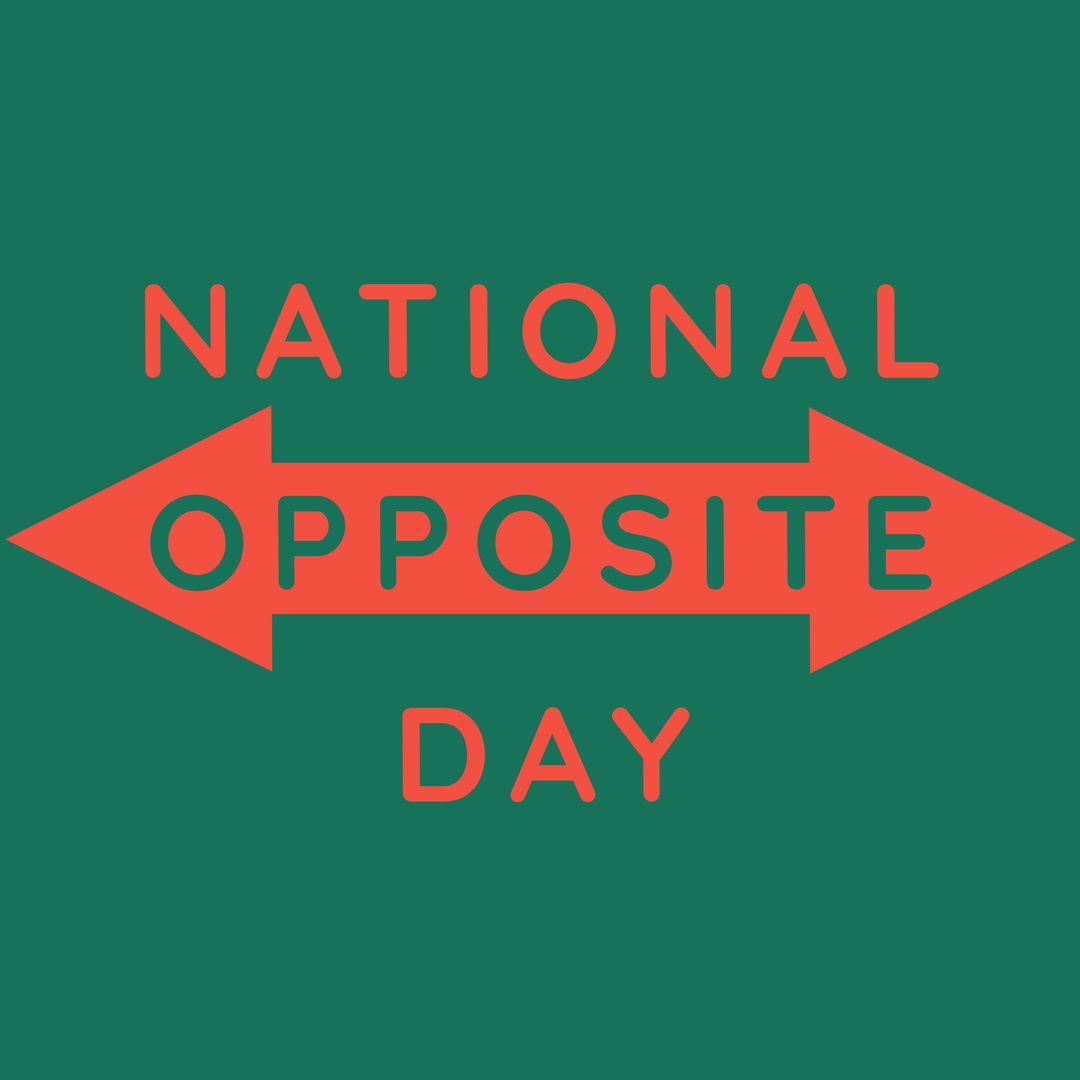 National Opposite Day Bold Typography Design