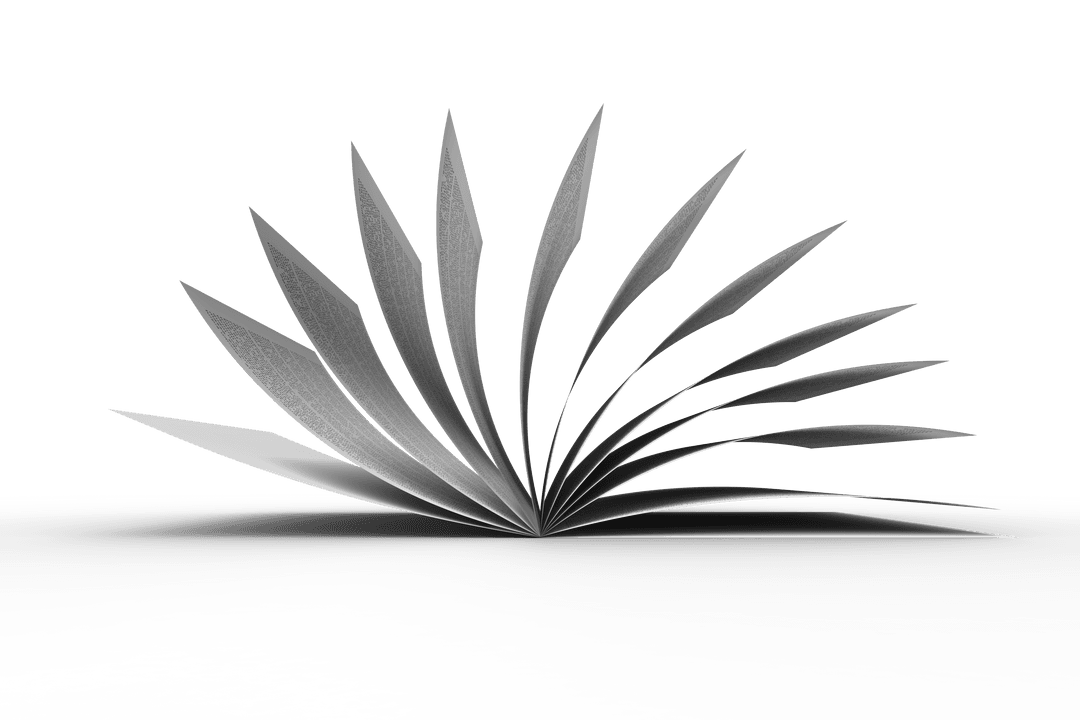 Open Notebook Illustration with Transparent Background