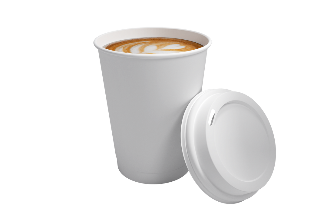 Transparent takeaway cappuccino coffee cup with lid on isolated background - Download Free Stock Images Pikwizard.com