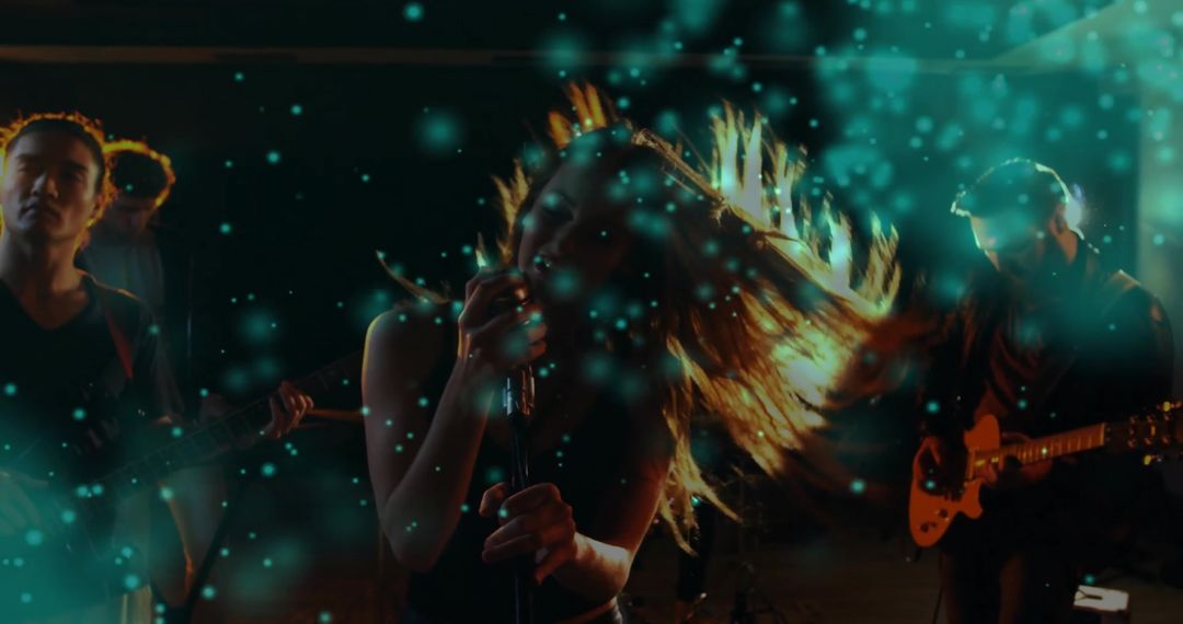 Dynamic Band Powering Through Concert with Vibrant Stage Effects