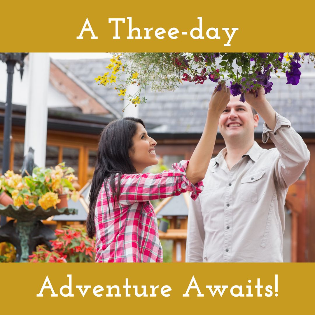 Diverse Couple Enjoying Outdoor Flower Picking Together