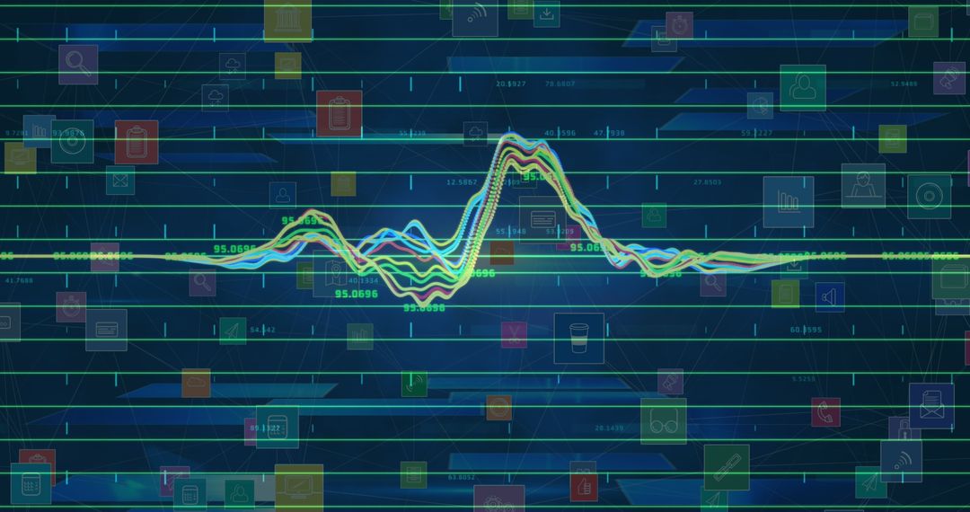 Digital Data Analysis on Futuristic Interface Background