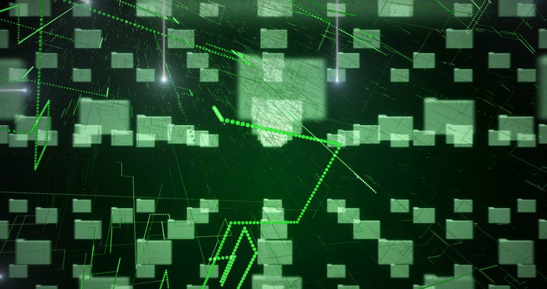 Digital Security Concept with Network Connections and Padlock