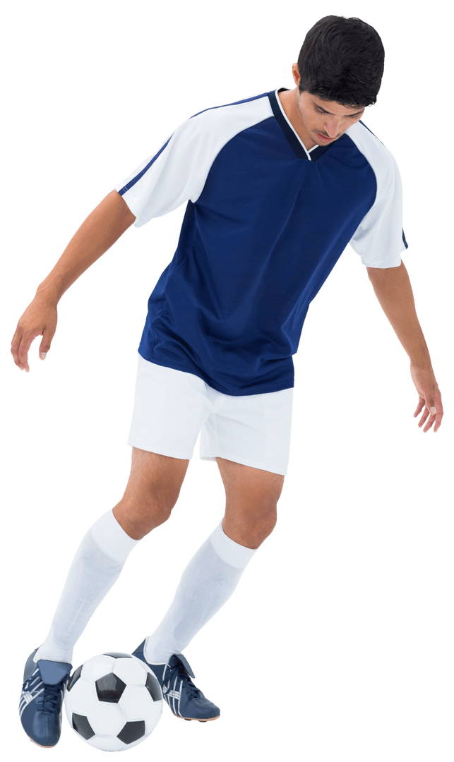 Transparent Image of Athlete Playing Soccer