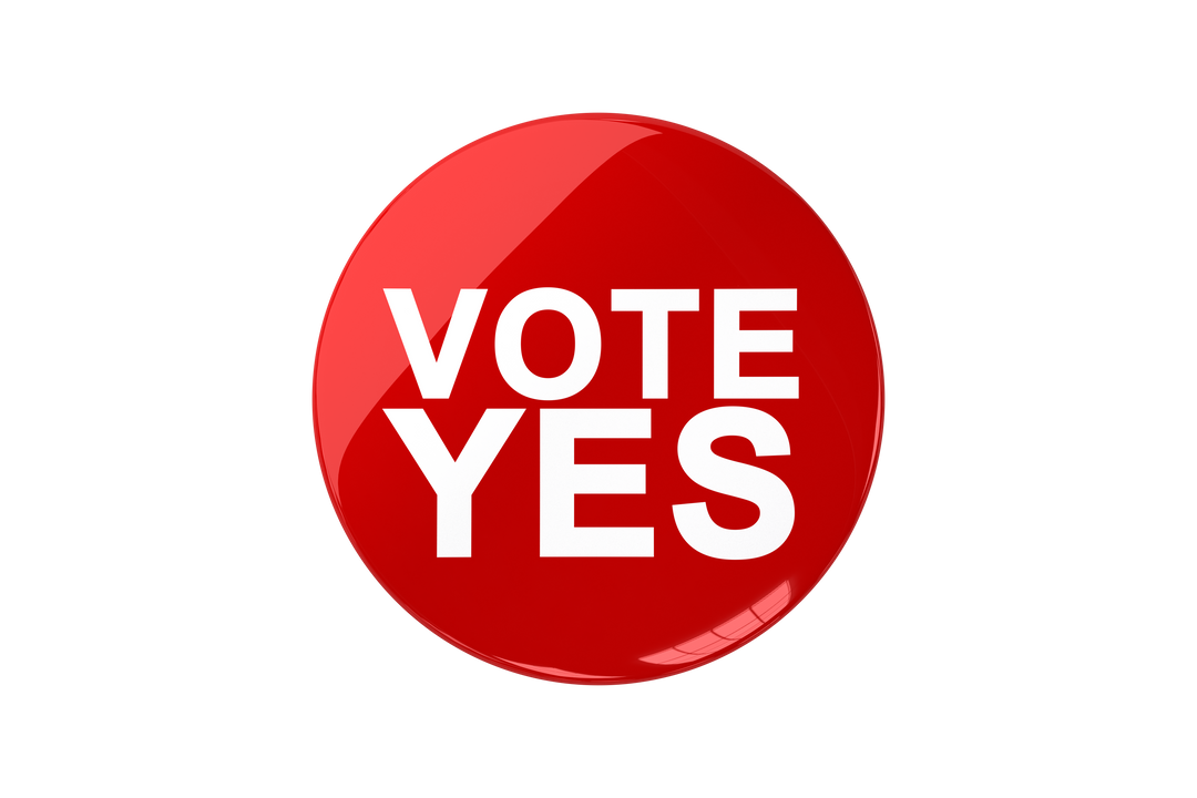 Red Badge with Vote Yes Message on Transparent Background - Download Free Stock Images Pikwizard.com