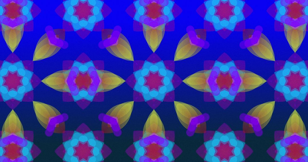 Vibrant Glowing Kaleidoscope Psychedelic Pattern Design
