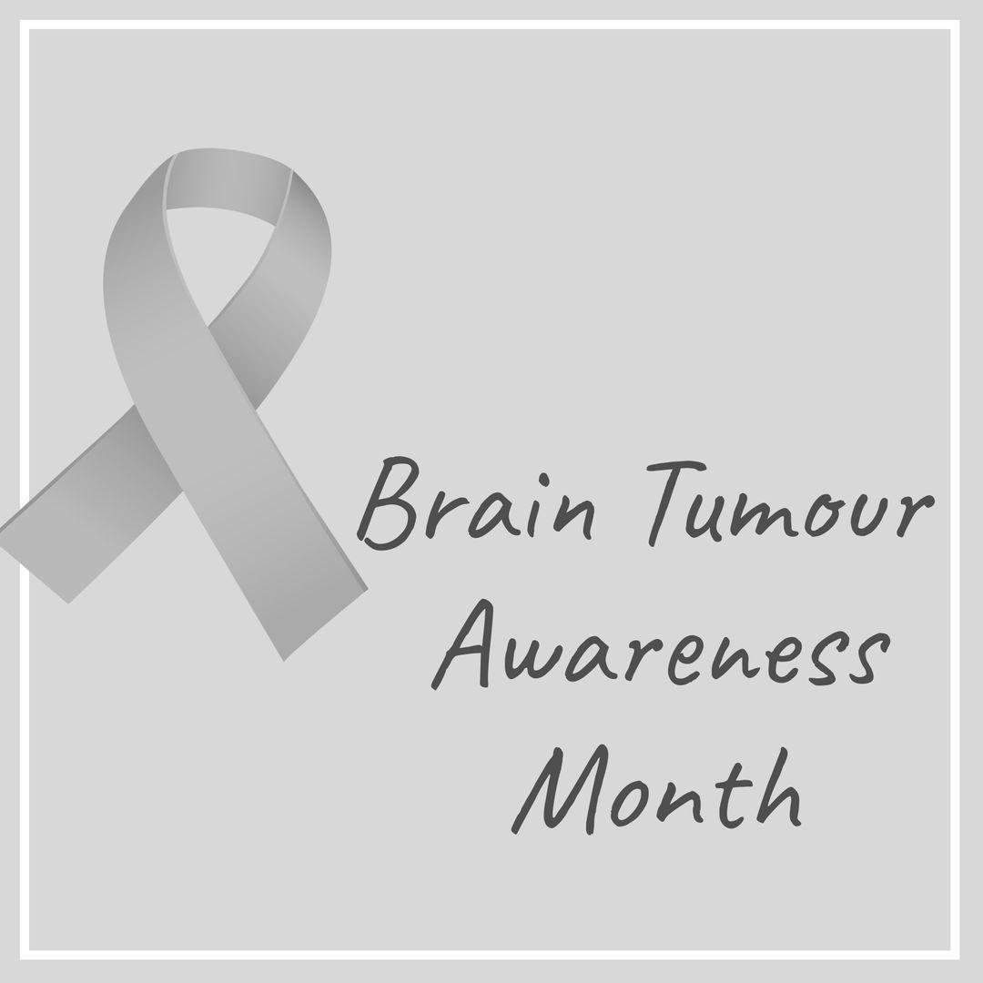 Brain Tumor Awareness Grey Ribbon Campaign Poster