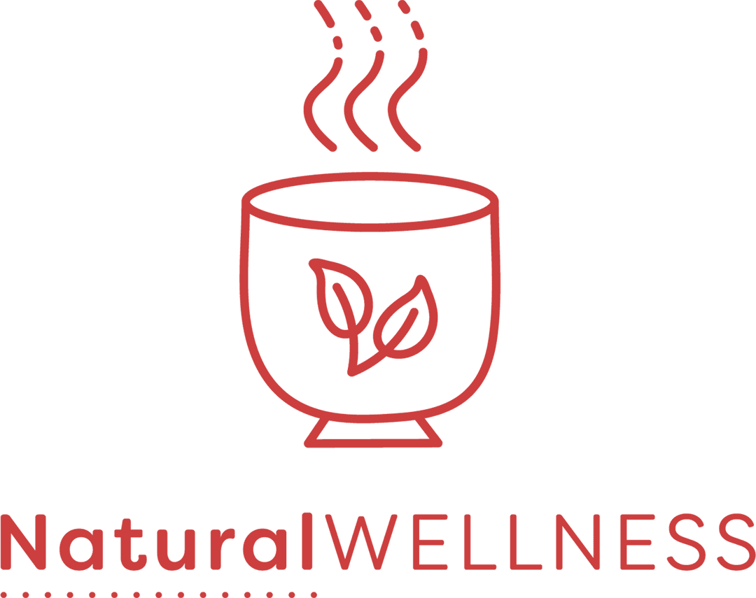 Natural Wellness Tea Cup Logo on Transparent Background