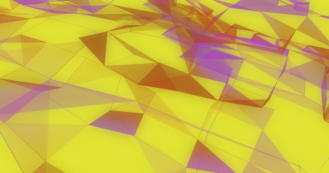Vibrant Purple Plexus Networks on Yellow Background