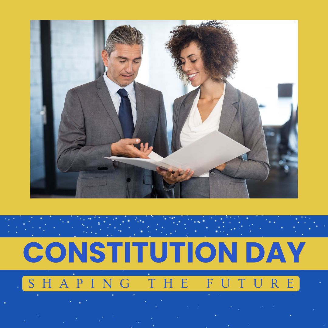 Diverse Lawyers Discussing Constitution Day Celebration