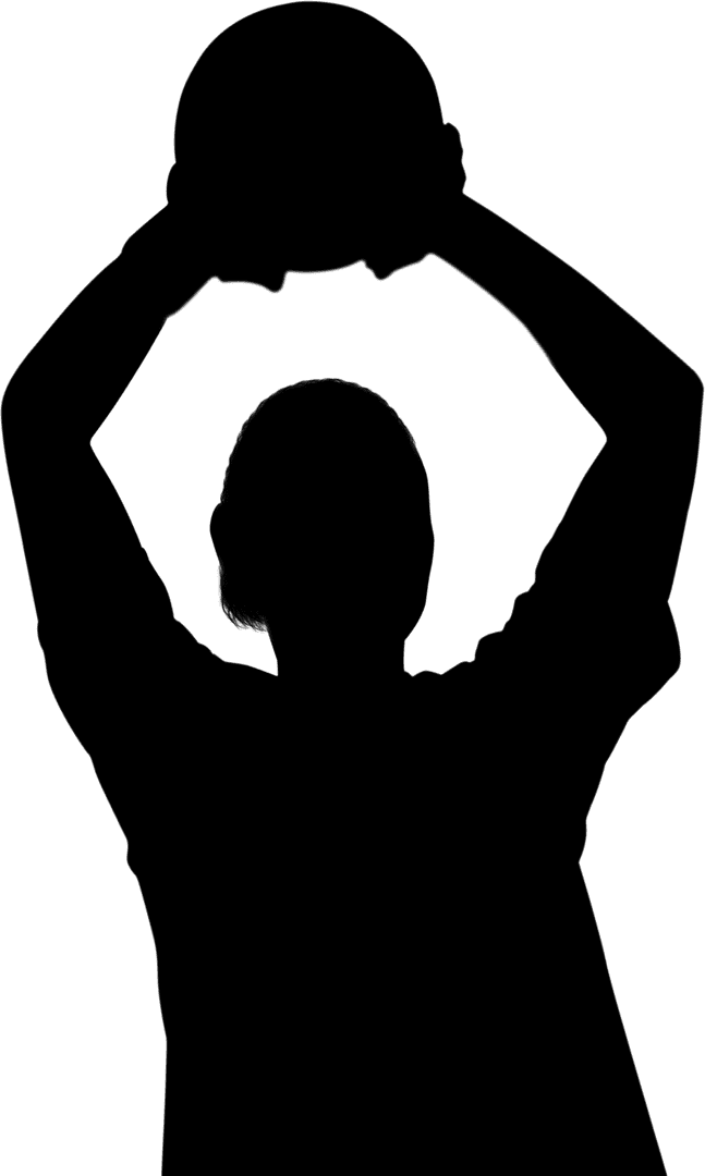 Transparent Silhouette of Male Football Player on Vector Design