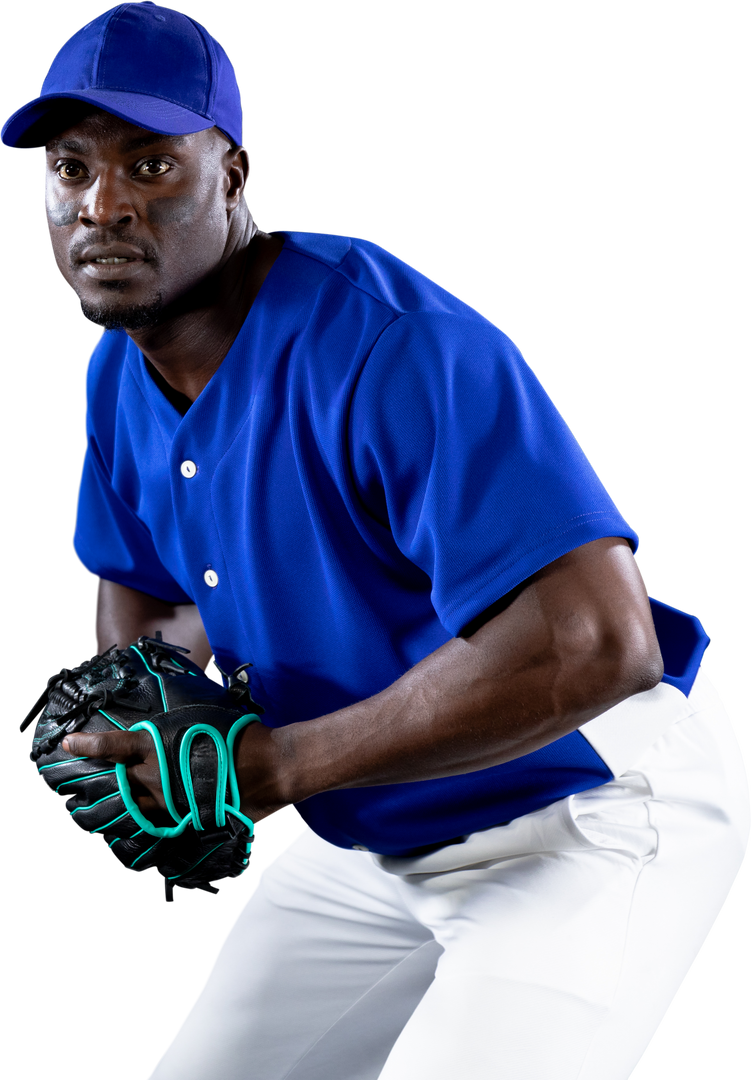 Transparent Photo of Focused African American Male Baseball Player in Action - Download Free Stock Images Pikwizard.com