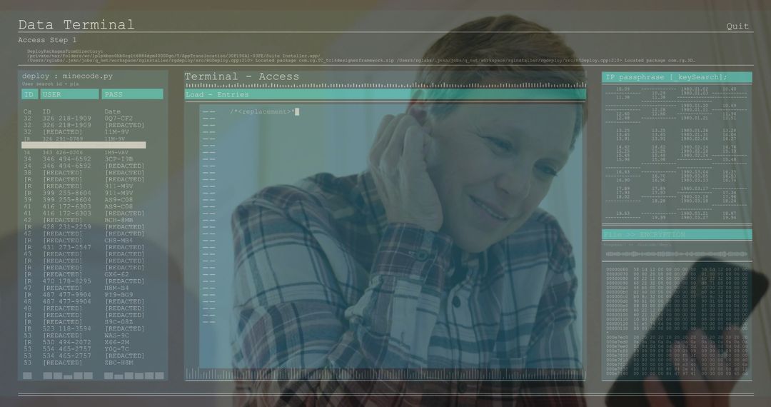 Senior Woman Exploring Digital Terminal on Smartphone at Home