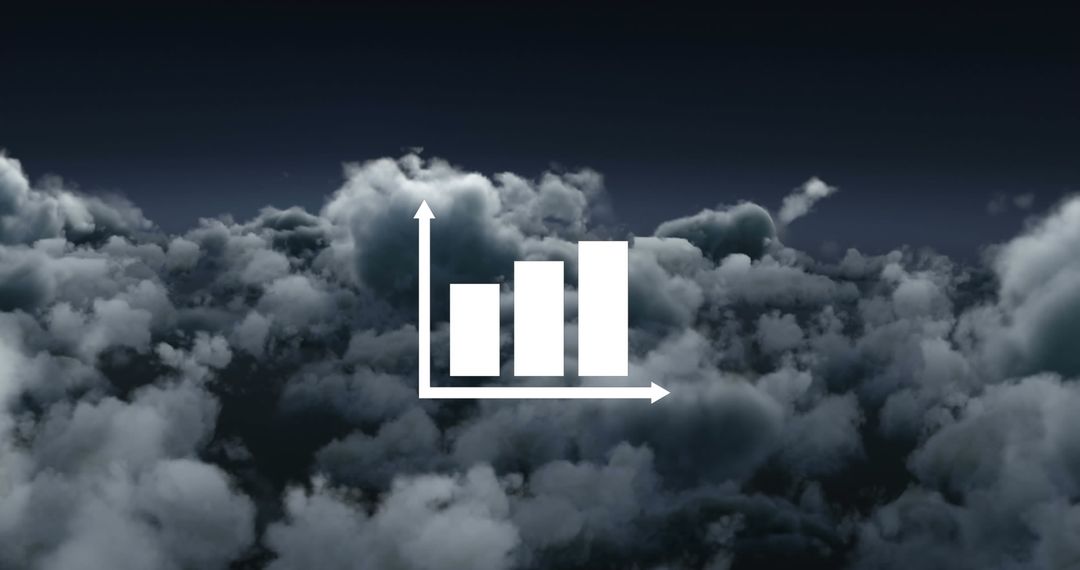 Cloud-Based Data Analysis Concept with Growth Chart