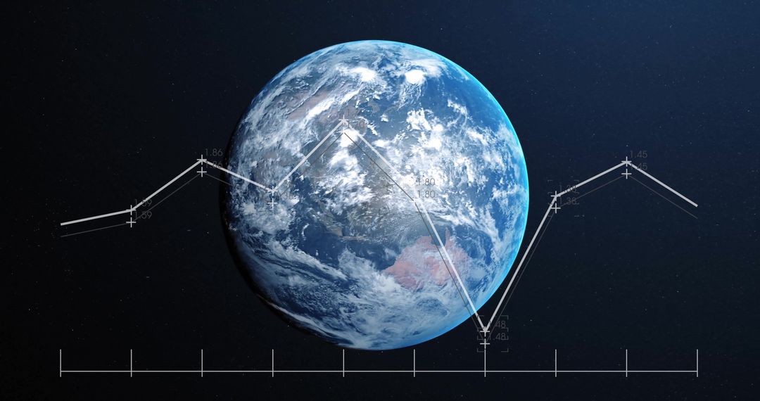 Global Data Visualization and Financial Trends over Earth