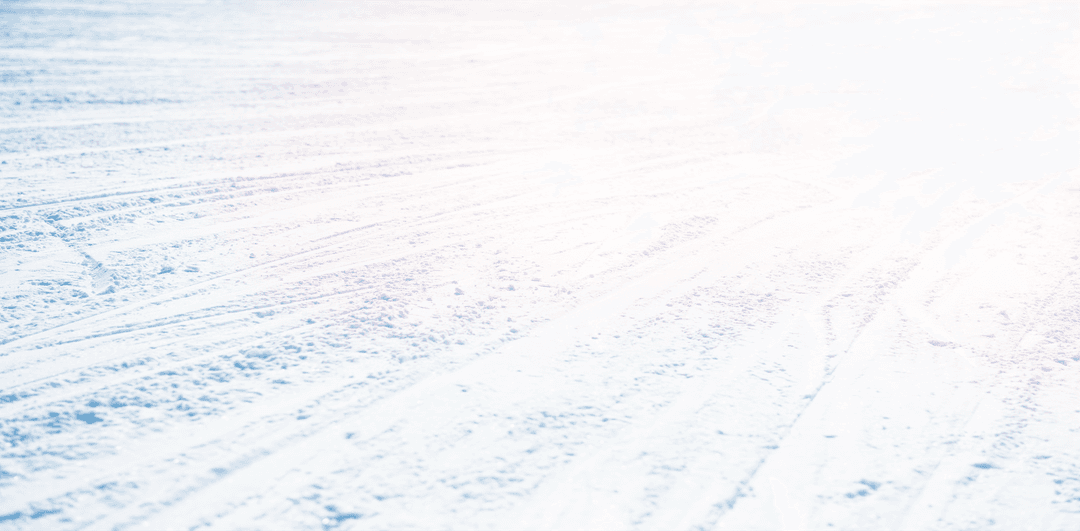Bright Winter Ski Trails on Transparent Snowy Landscape