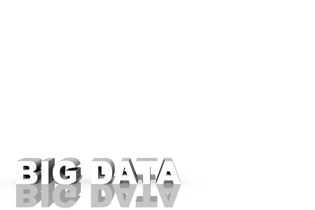 Big Data Text with Reflection on Transparent Background - Download Free Stock Images Pikwizard.com