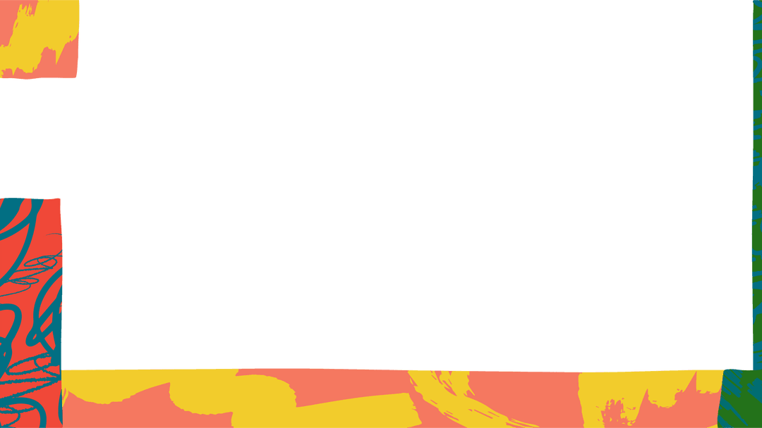 Colorful Brushstroke Border with Transparent Center Dynamic Backdrop