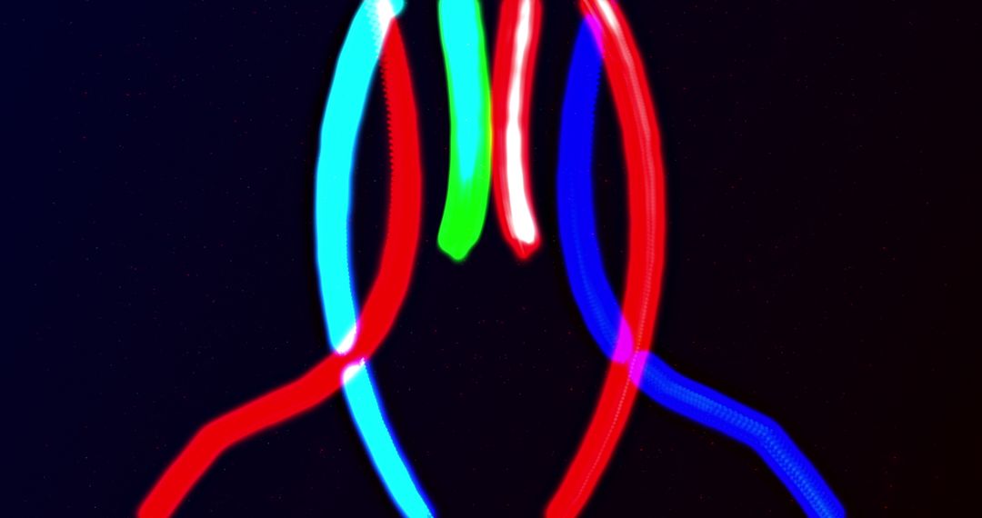 Entwined Neon Filaments Creating Dynamic Fusion