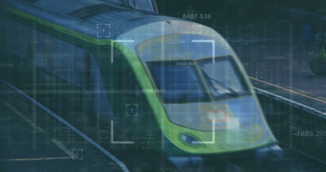 Financial Data Processing and Modern Train Conceptual Overlay