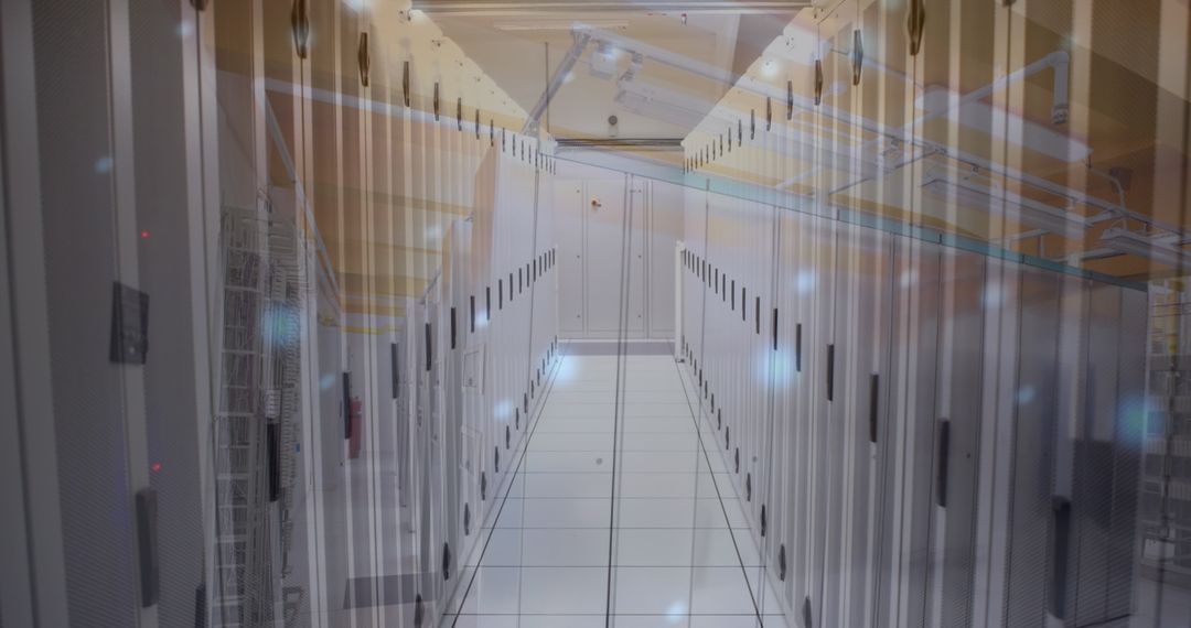 Digital Interface Overlay on Modern Data Center