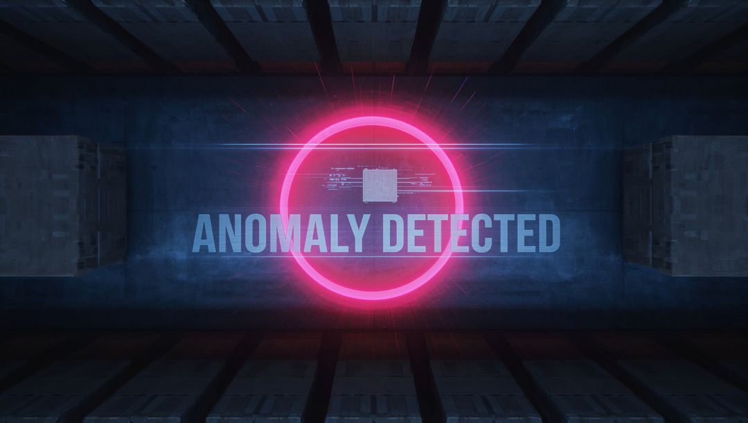 Futuristic Neon Glitch Warning Displays ANOMALY DETECTED