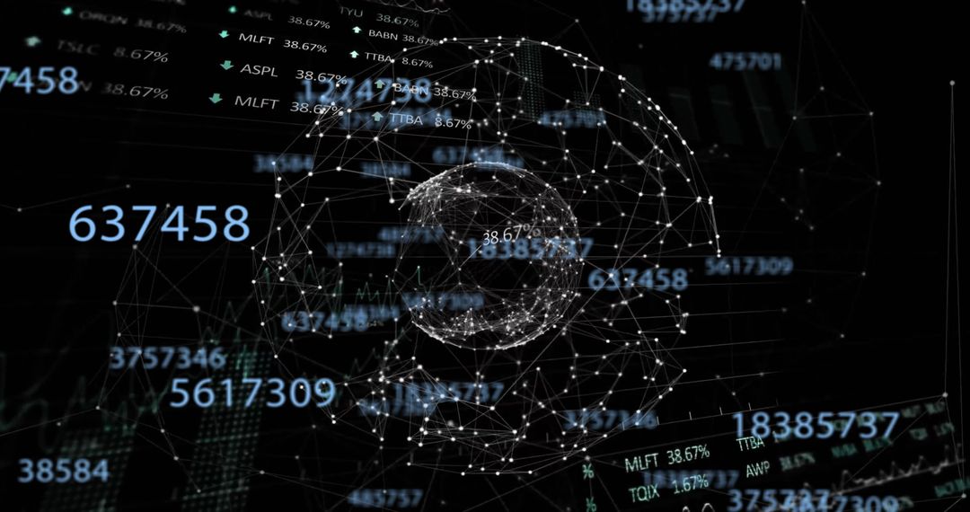 Global Finance and Data Processing Network Visualization
