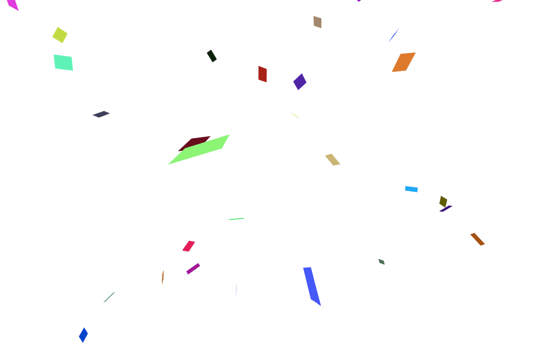Transparent Festive Colorful Confetti on Clear Background