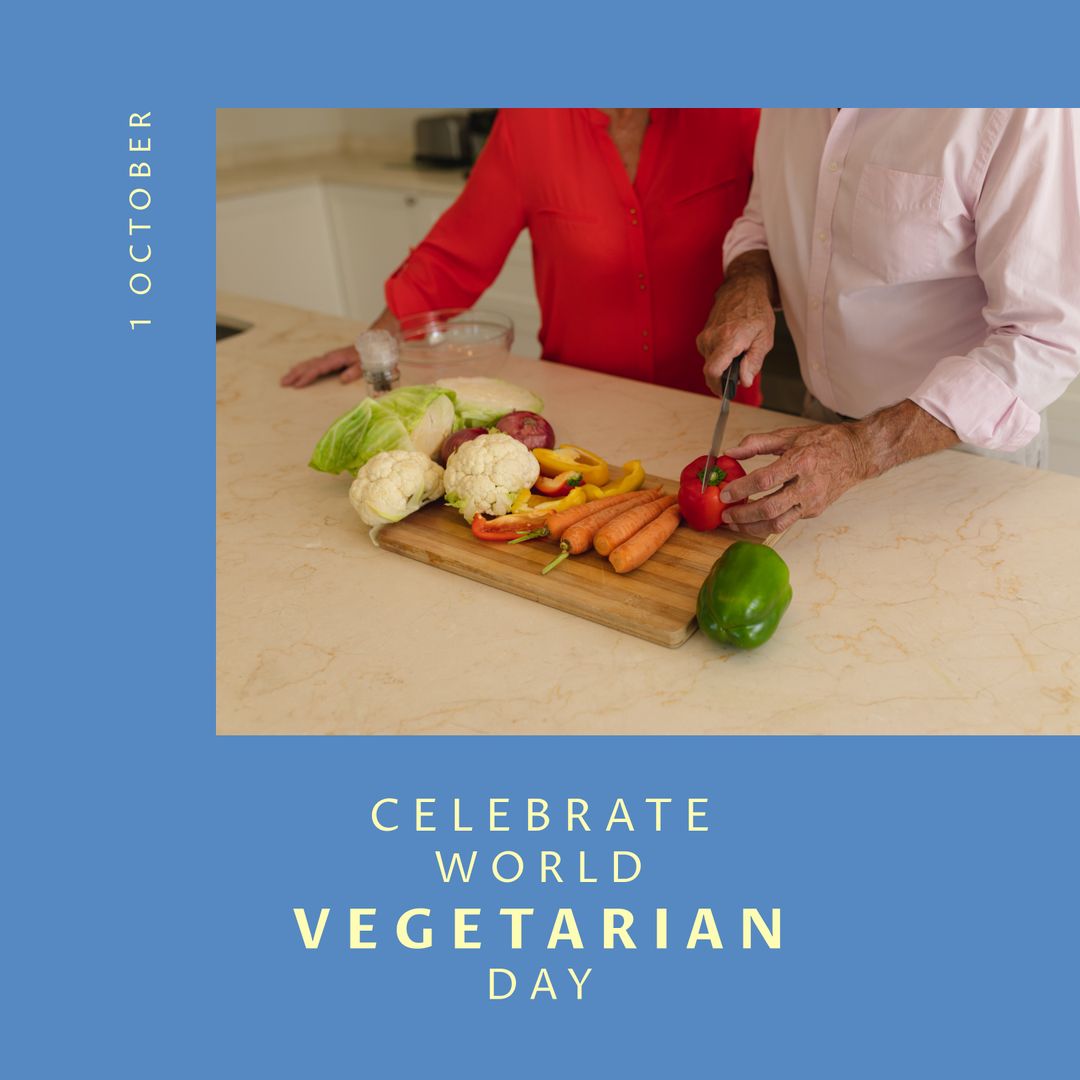 Senior Couple Preparing Vegetables in Bright Modern Kitchen
