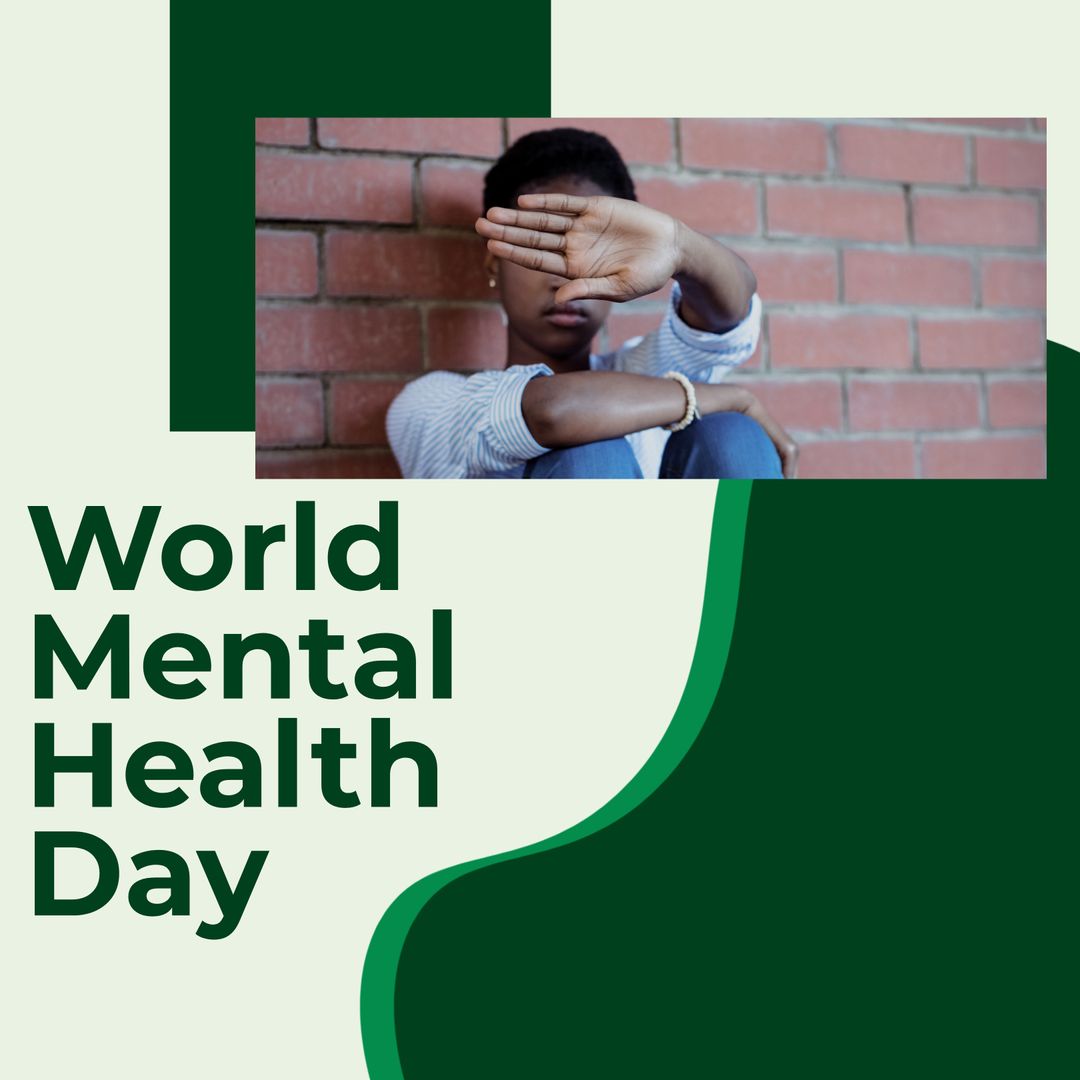 World Mental Health Day Concept with Hidden Face for Meaning