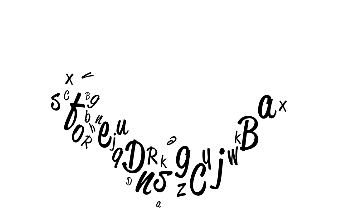 Elegant Cursive Letter Envelop Border on Transparent Background