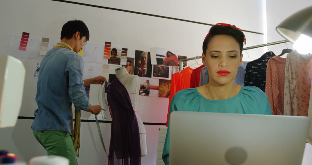 Fashion Designers in Studio Working on Projects