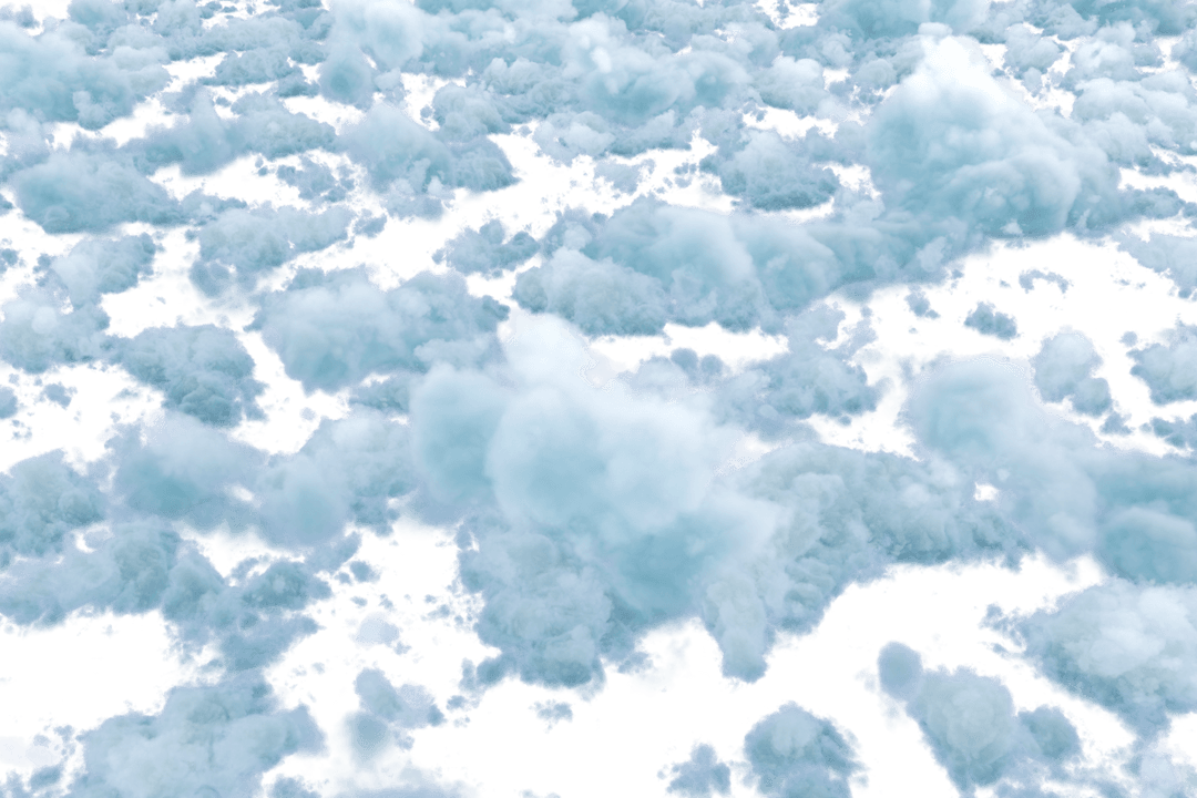 Transparent Layer of Soft Blue Clouds Floating Mid-Sky