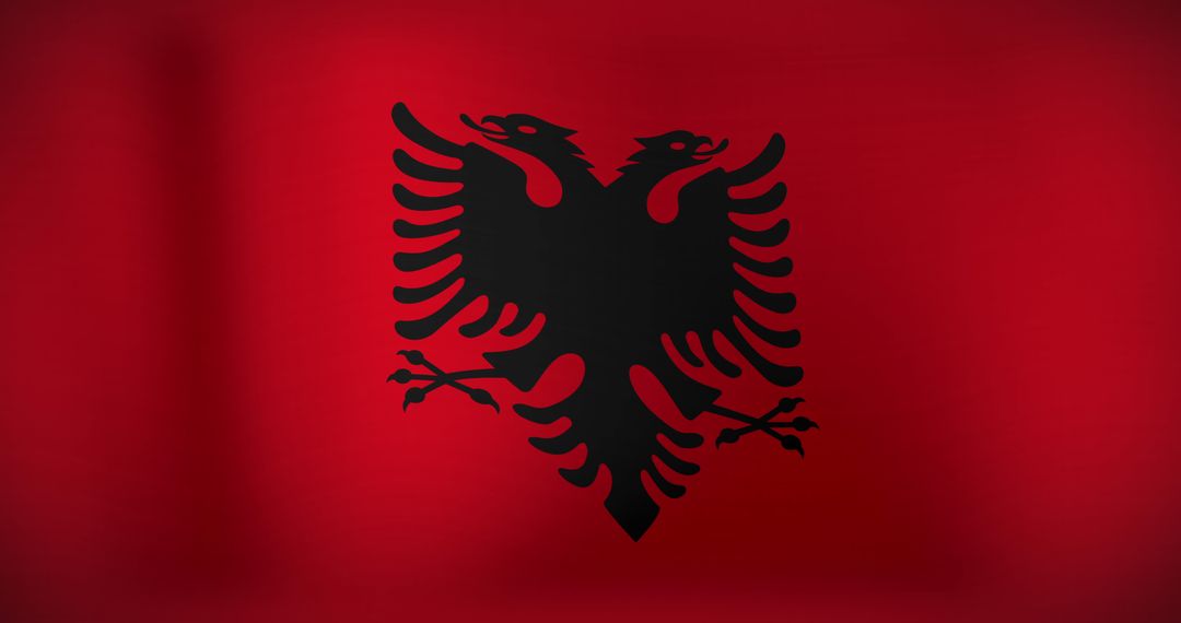 Dynamic Albanian Flag Celebrating Patriotism and Unity