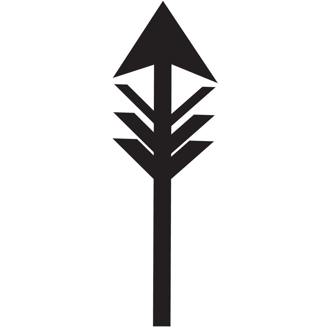 Black Arrow on Transparent Background Vector Illustration