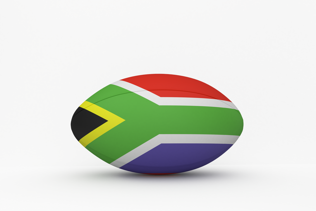 Rugby Ball with South African Flag Design on Transparent Background - Download Free Stock Images Pikwizard.com