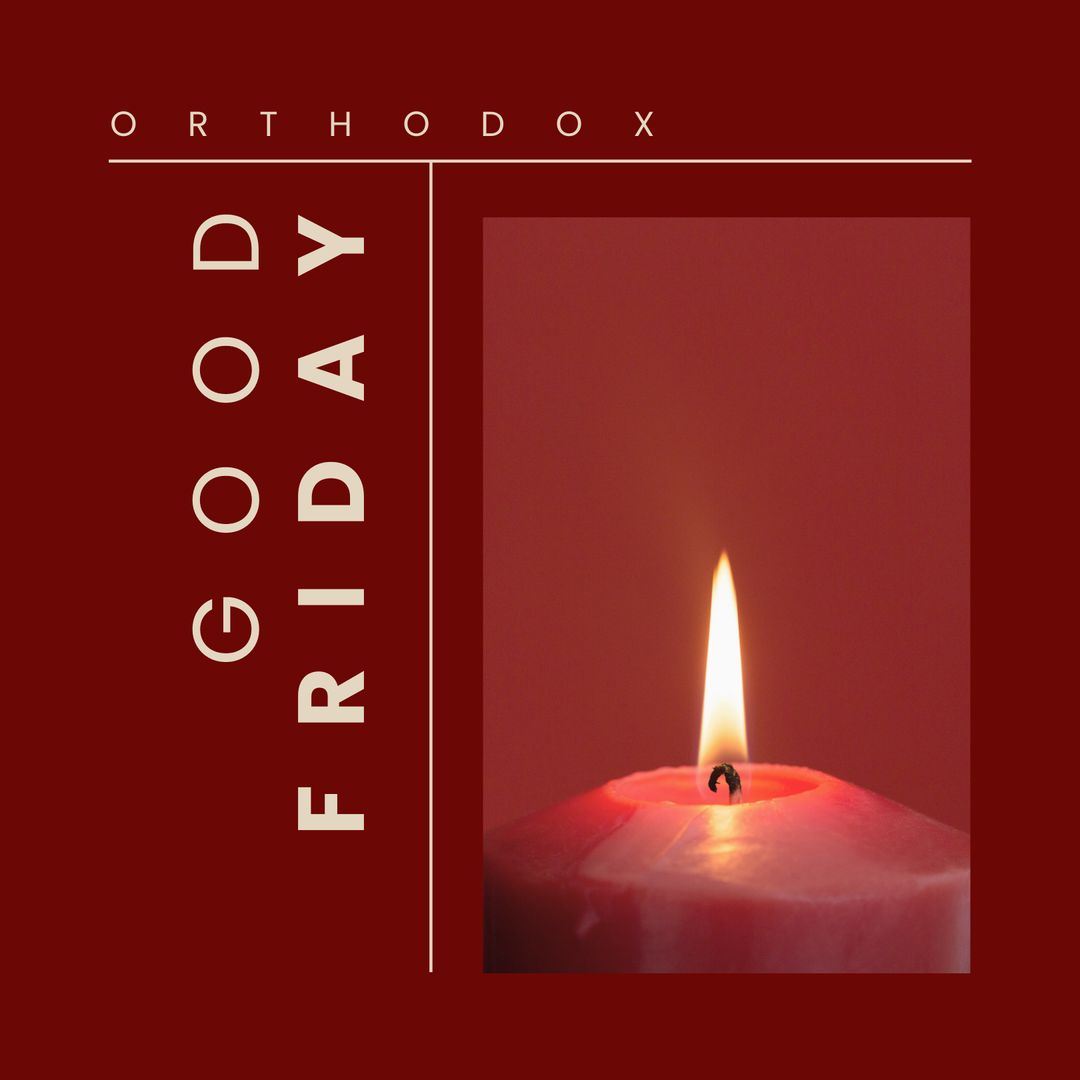 Orthodox Good Friday Candle with Embedded Text