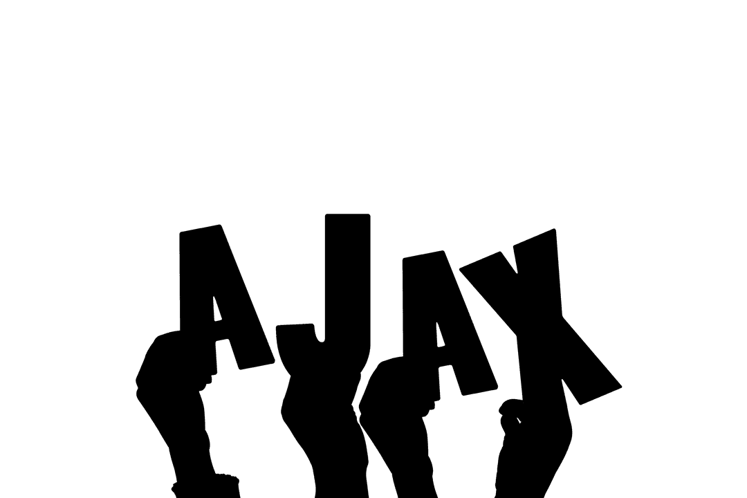 Transparent Vector of Hands Holding Ajax Text Illustration