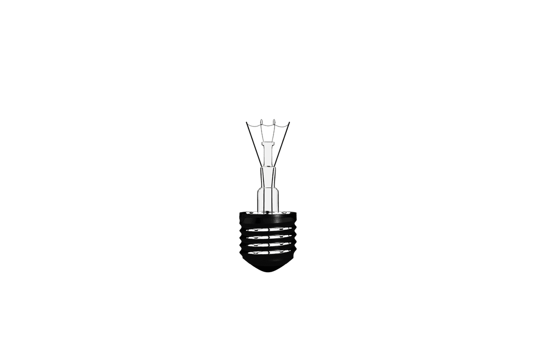 Transparent Light Bulb Symbol for Inspiration and Creativity