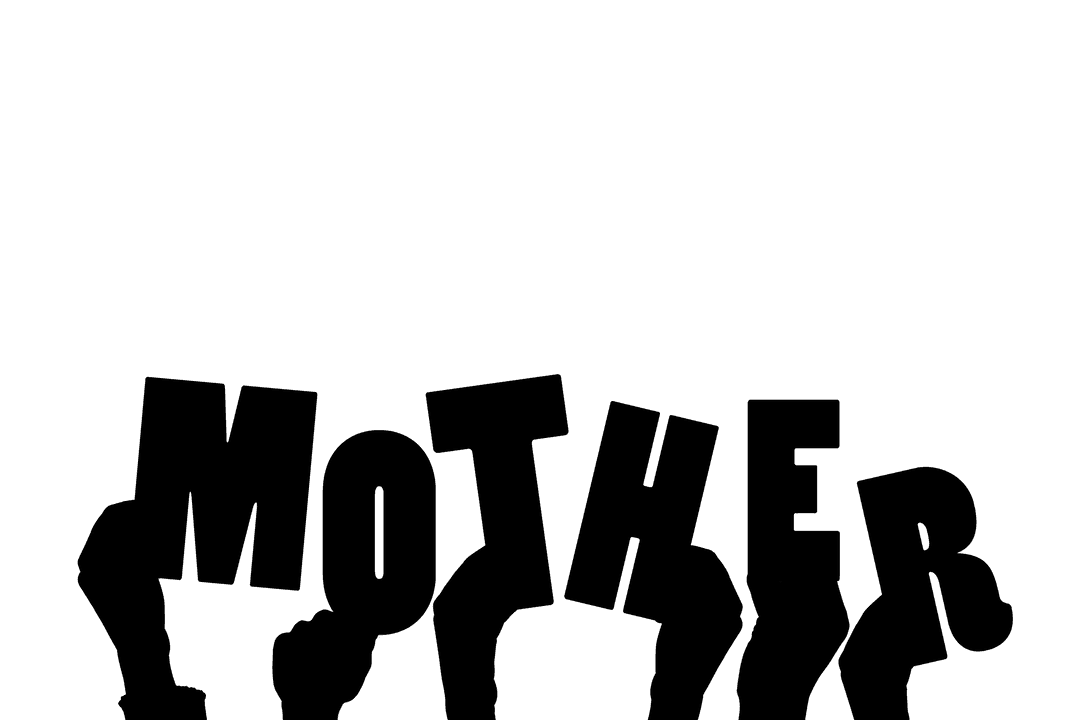 Mother's Day Text Illustration on Transparent Background