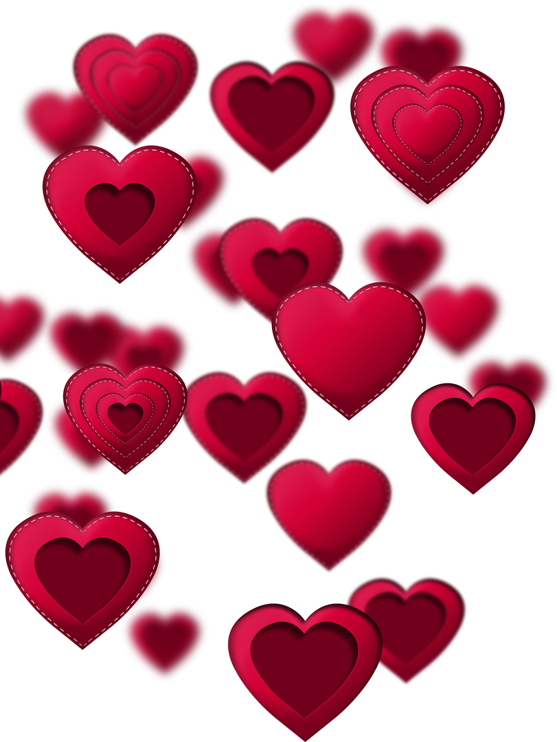 Multiple Red Hearts on Transparent Background for Valentine's Day - Download Free Stock Images Pikwizard.com